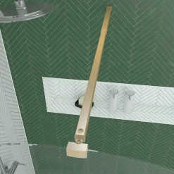 Paroi De Douche| Paroi de douche à l'italienne H.200 x 120 cm, ép. 6 mm, profilé doré, Galedo Arcade