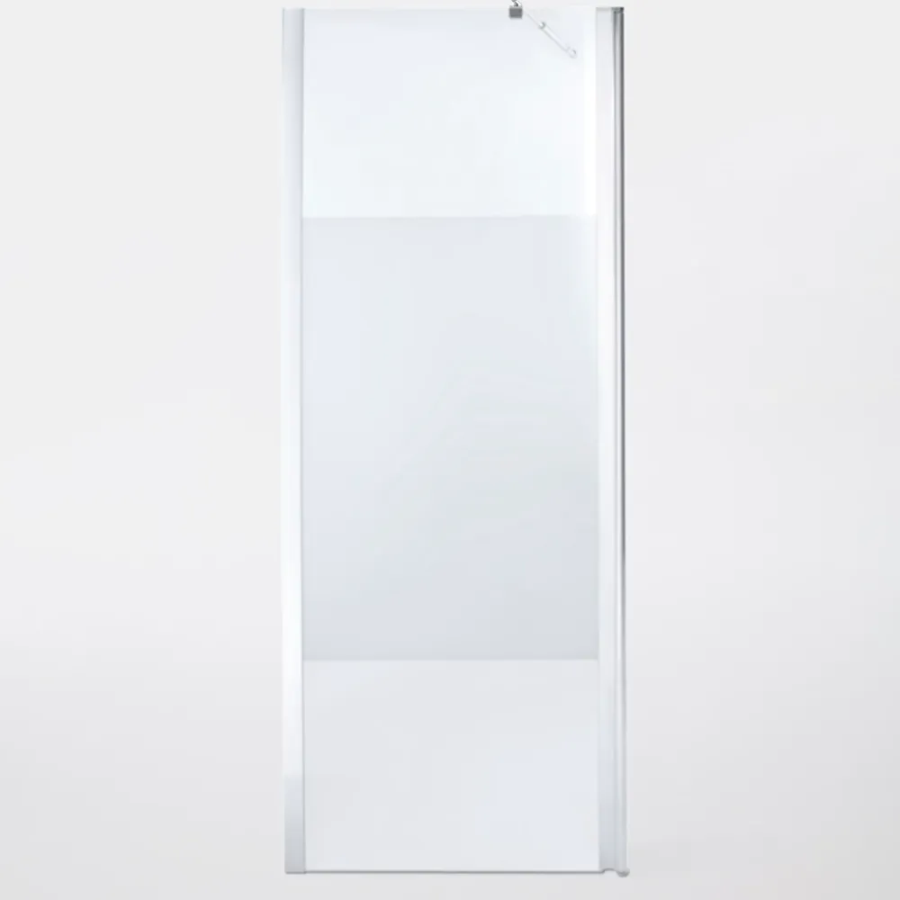 Paroi De Douche| Paroi de douche à l'italienne et volet Cooke & Lewis Onega sérigraphié 80 + 45 cm