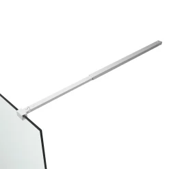 Paroi de douche à l'italienne fixe l.120 x H.195 cm, bandes miroir, profilés alu chrome, GoodHome Ledava