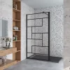 AICA Sanitaire Paroi de douche à l'italienne 70x200cm avec volet pivotant 40cm - 8mm verre anticalcaire - barre de fixation carrée 140cm