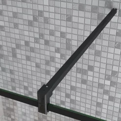AICA Sanitaire Paroi de douche à l'italienne 70x200cm avec volet pivotant 40cm - 8mm verre anticalcaire - barre de fixation carrée 140cm