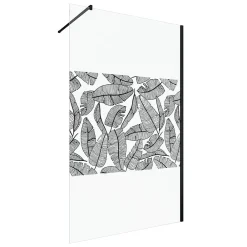 Paroi De Douche| Paroi de douche à l'italienne noir Galedo Jungle sérigraphié 120cm