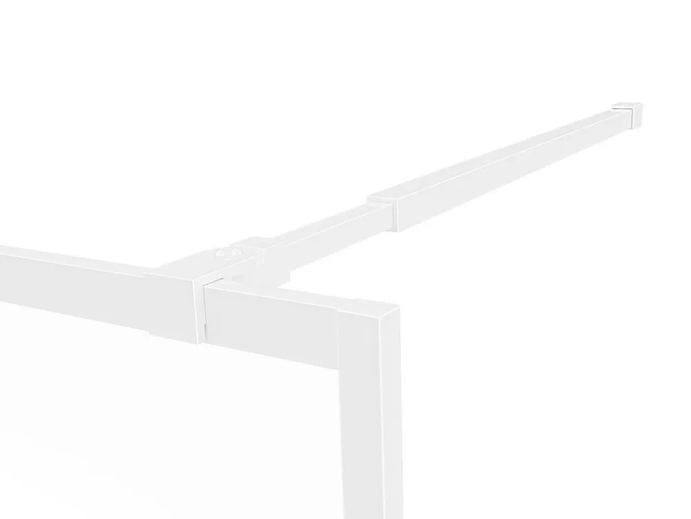 Vente-unique Paroi de douche à l'italienne style atelier - Blanc mat - 120 x 200 cm - URBANIK