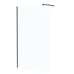 Paroi De Douche| Paroi de douche à l'italienne H.195 x l.120 cm, ép. 5 mm, profilé noir, Galedo Essentiel