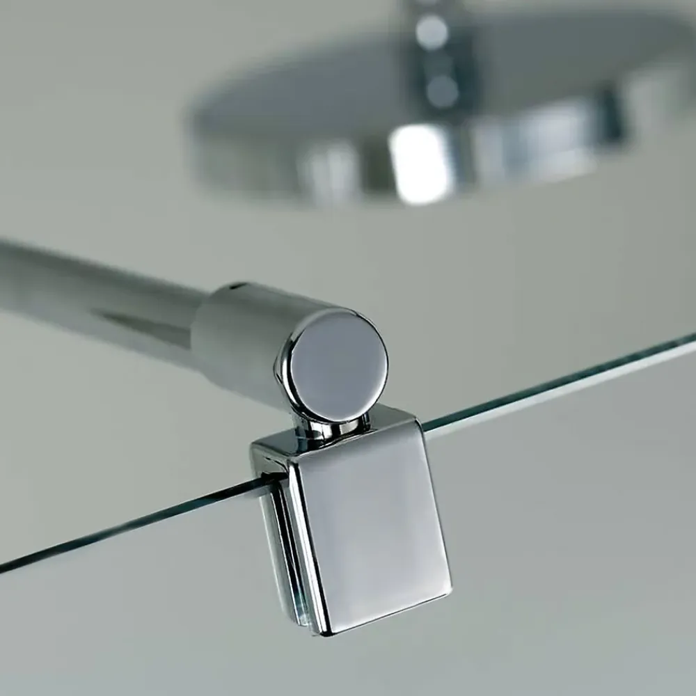 Paroi De Douche| Paroi de douche à l'italienne l.140 x H.200 cm, Walk In, verre transparent anticalcaire, profilé chromé, Schulte Masterclass Espace 8 T
