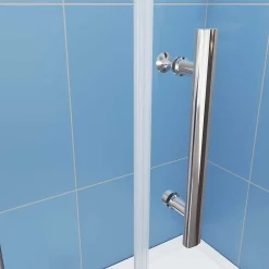 Paroi De Douche| Paroi de douche à l'italienne pivotante Chrome, L76xH187cm, 6mm verre anticalcaire, Pose réversible, Conception simple