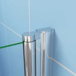 Paroi De Douche| Paroi de douche à l'italienne pivotante Chrome, L76xH187cm, 6mm verre anticalcaire, Pose réversible, Conception simple