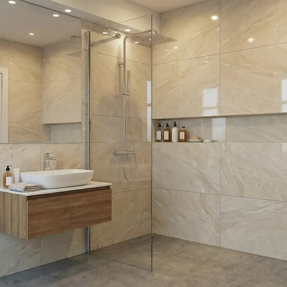 Paroi De Douche| Paroi de douche à l'italienne Cooke & Lewis Zilia transparent 90 cm