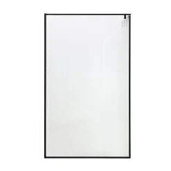 Paroi De Douche| Paroi de douche à l'italienne GoodHome Ezili gaufré profilé noir 120 cm