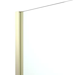 Paroi de douche à l'italienne fixe l.120 x H.195 cm, profilés alu finition doré brossé, GoodHome Ledava