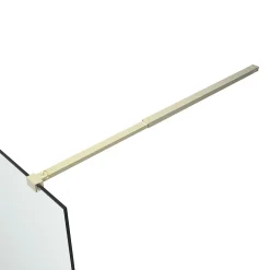 Paroi de douche à l'italienne fixe l.120 x H.195 cm, profilés alu finition doré brossé, GoodHome Ledava
