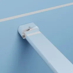 Paroi De Douche| Paroi de douche à l'italienne Chrome 140x200cm - 8mm verre anticalcaire + Barre de fixation 90cm + Étagère de Douche 140cm alu