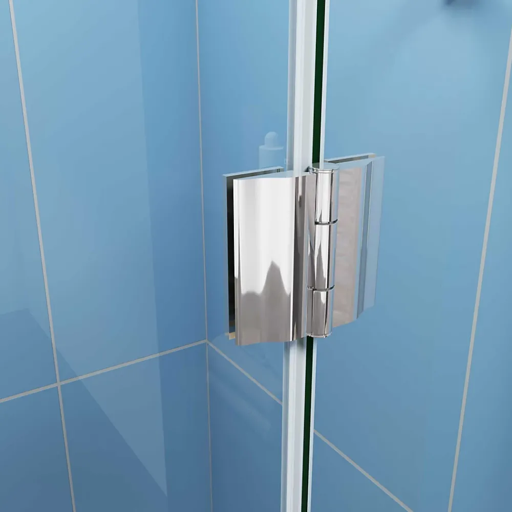 Paroi de douche à l'italienne pivotante chrome 120x190cm style atelier,8mm verre anticalcaire avec Porte Serviette Intégré