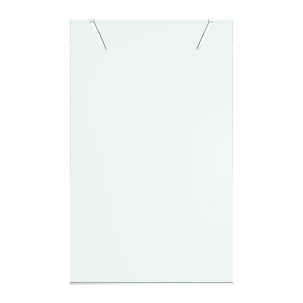 Paroi de douche à l'italienne centrale l.140 x 195 cm, profilés alu finition chrome, GoodHome Ledava