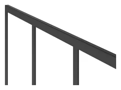 Vente-unique Paroi de douche à l'italienne style atelier - Noir mat - 100 x 200 cm - URBANIK