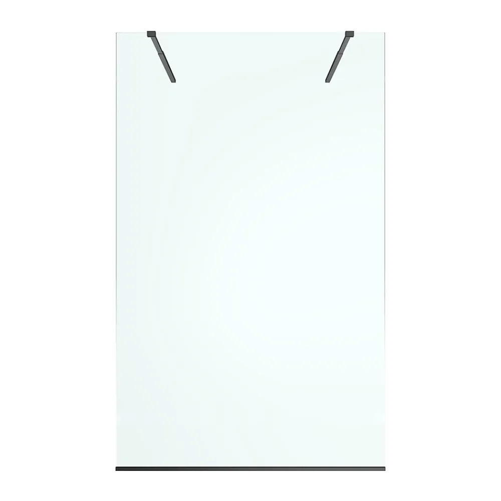 Paroi De Douche| Paroi de douche à l'italienne centrale l.120 x 195 cm, profilés alu noir mat, GoodHome Ledava