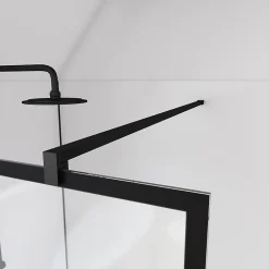 Paroi de douche à l'italienne Galedo Black Indus transparent 120cm
