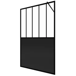 Paroi de douche à l'italienne Galedo Black Indus transparent 120cm