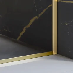 Paroi De Douche| Paroi de douche à l'italienne transparente, profilé doré 140 cm, Schulte Impériale Contoura