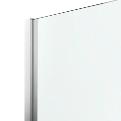 Paroi de douche à l'italienne fixe l.100 x H.195 cm, bandes miroir, profilés alu chrome, GoodHome Ledava