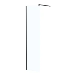 Paroi De Douche| Paroi de douche à l'italienne H.195 x l.50 cm, ép. 5 mm, profilé noir, Galedo Essentiel