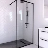 Paroi De Douche| Paroi de douche à l'italienne noir Galedo Dark Edge transparent 90cm