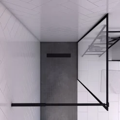 Paroi De Douche| Paroi de douche à l'italienne noir Galedo Dark Edge transparent 90cm