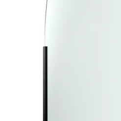 Paroi de douche à l'italienne arrondie l.120 x 198 cm, profilés alu finition noir mat, GoodHome Ledava