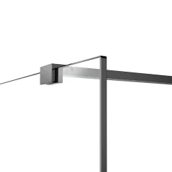 Paroi De Douche| Paroi de douche à l'italienne fixe l.120 x H.195 cm, verre transparent, profilés alu noir, GoodHome Ledava