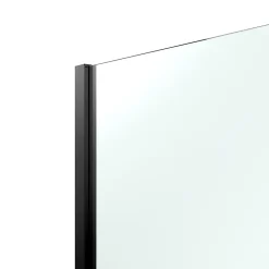 Paroi De Douche| Paroi de douche à l'italienne fixe l.120 x H.195 cm, verre transparent, profilés alu noir, GoodHome Ledava