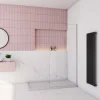 Paroi De Douche| paroi de douche à l'italienne fixe 40x200cm,style atelier,Profilé en aluminium chromé,en 8mm verre anticalcaire,sans receveur