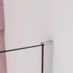 Paroi De Douche| paroi de douche à l'italienne fixe 40x200cm,style atelier,Profilé en aluminium chromé,en 8mm verre anticalcaire,sans receveur