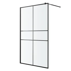 Paroi De Douche| Paroi de douche à l'italienne GoodHome Ahti transparent profilé noir 120 cm