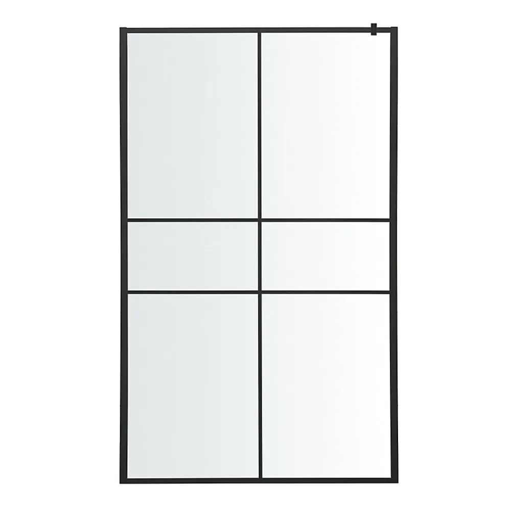 Paroi De Douche| Paroi de douche à l'italienne GoodHome Ahti transparent profilé noir 120 cm