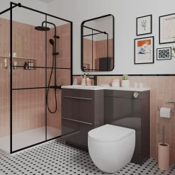 Paroi De Douche| Paroi de douche à l'italienne GoodHome Ahti transparent profilé noir 120 cm