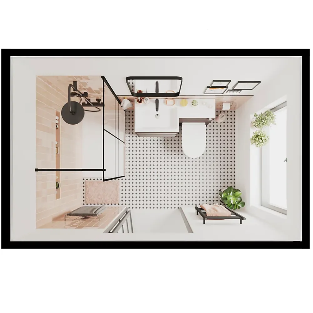 Paroi De Douche| Paroi de douche à l'italienne GoodHome Ahti transparent profilé noir 120 cm
