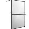 Essebagno Paroi de douche 120 x 200 avec Porte Serviette et Porte Savon cadre complet Noire