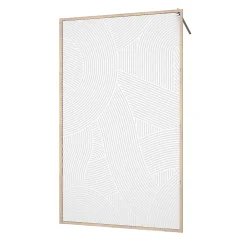 Paroi De Douche|Aurlane Paroi de douche 120 x 200 HINATA style Japandi courbes douces - Cadre effet Bois - Verre 6mm
