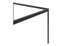 Vente-unique Paroi de douche avec porte pivotante noir mat style industriel - 120 x 80 x 195 cm - TORONI