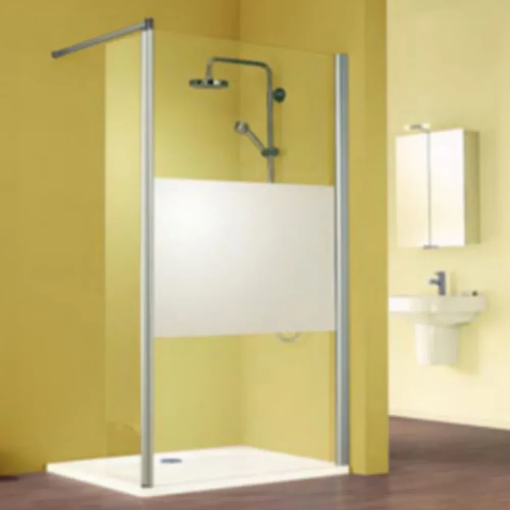 Paroi de douche avec volet pivotant l.90 + 35 cm, verre dépoli, Schulte MasterClass