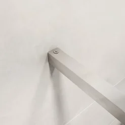 Paroi de douche chrome 140x190cm,6mm verre anticalcaire avec bandes horizontales sérigraphiées,barre de fixation 140cm en carré