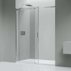 Bernstein Paroi de douche 120cmx195cm(LxH) profil chrome en verre ESG 6mm, Cabine de douche porte coulissante - NT806