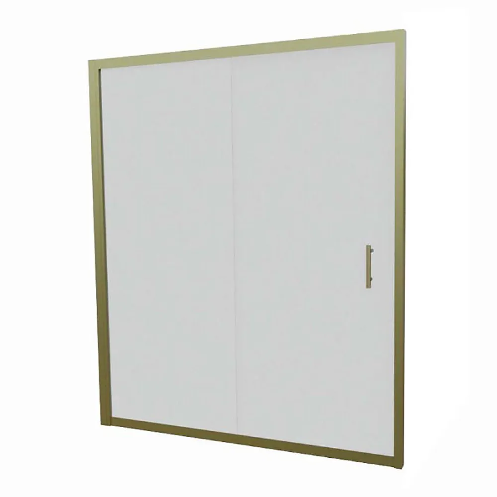 Cuisibane Paroi de douche coulissante 160 cm cadre doré GOLDY