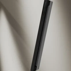Porte De Douche|Kassandra Paroi de douche coulissante DELTA - Noir Mat - 113-115.6 cm - Fermeture amortie - Réversible - Anticalcaire