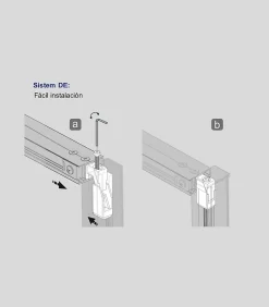 Kassandra Paroi de douche coulissante DELTA - Argent brillant - Sérigraphié - 130-132.6 cm - Fermeture amortie - Réversible - Anticalcaire