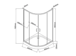 Receveur De Douche|Vente-unique Paroi de douche d'angle avec receveur - Noir - L90 x l90 x H192 cm - SIDOA