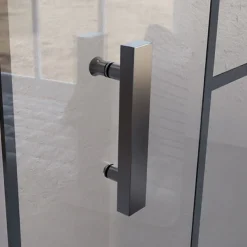 Cuisibane Paroi de douche d'angle effet verrière ATELIA 100 cm x 100 cm