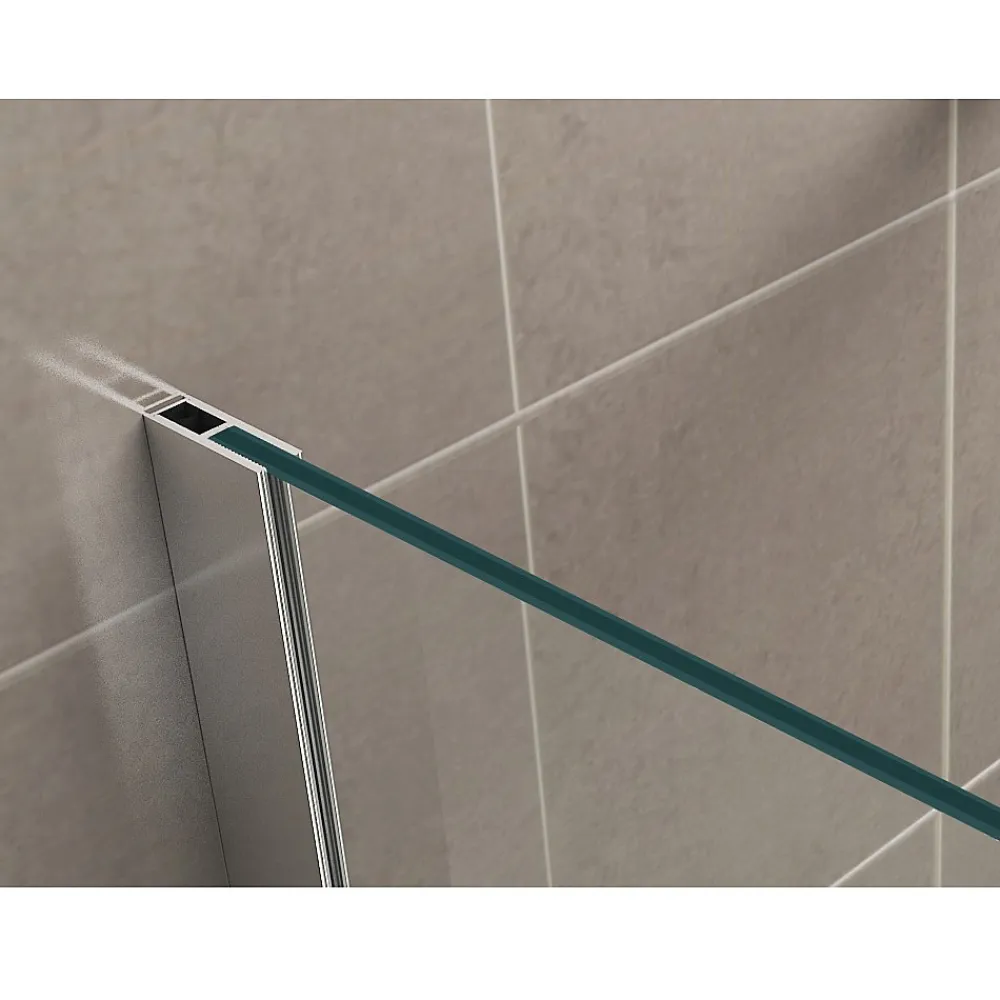 Paroi De Douche|Saniverre Paroi de douche d'angle NAPOLI H.200 cm porte coulissante verre 8 mm transparent 90 x 160 cm (porte 160) -