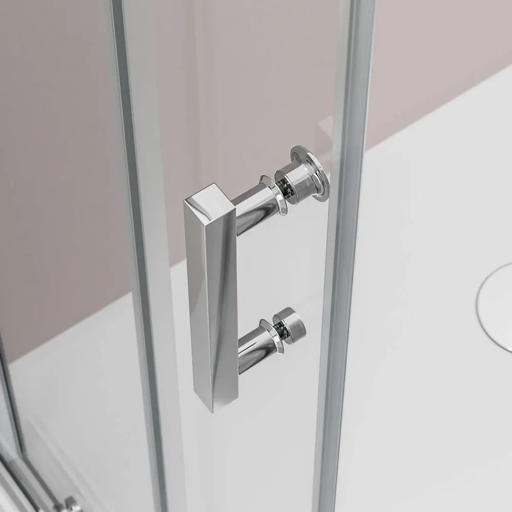 Bernstein Paroi de douche d'angle,porte coulissante, en verre véritable NANO EX506 90x120x195cm - sans receveur