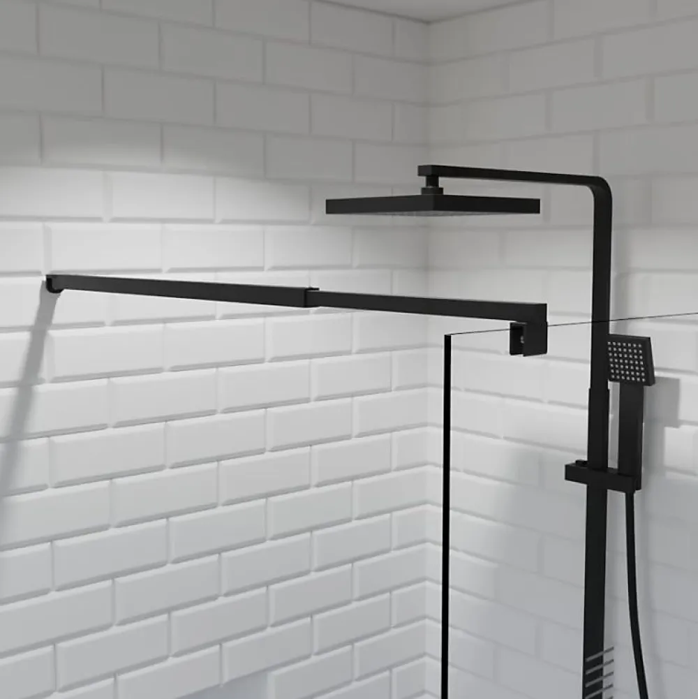 Paroi De Douche|Cuisibane Paroi de douche fixe 110 cm x 200 cm motif MANHATTAN - Verre 8 mm